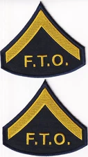 FTO Chevron patches Medium Gold on Midnight Navy 1 pair field training officer