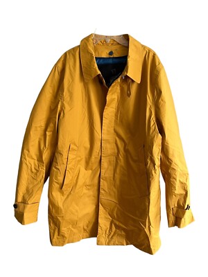 Montecore Mens Goose Down Yellow Rain Coat Jacket Size 50 Removable Insert