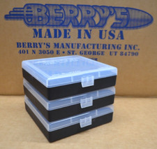3 x 45 ACP -40 CAL - 10 MM  100 ROUND PLASTIC AMMO BOXES (CLEAR)