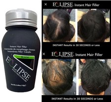 New ECLIPSE Hair Fiber Instant Filler for Thinning Hair BLACK  14g/.49oz -EC-200