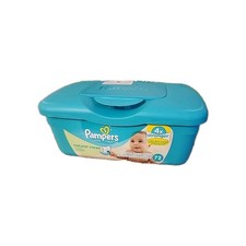 Pampers Baby Fresh Plastic Wipes Container EMPTY 72 CT Pop Up Lid Reusable
