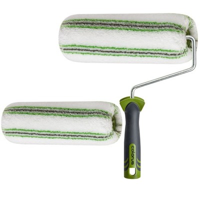 2 x Polyamidroller Fassadenroller Farbroller Malerwalze 27cm + 2K Steckbügel