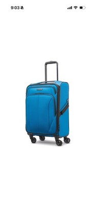 American Tourister Phenom Softside Carry On Spinner Suitcase - Blue: