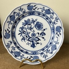 Antique, Teichert Meissen Porcelain, Blue Onion Pattern Dinner Plate, 24cm