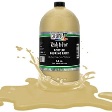 Pouring Masters Buttercream Yellow 64-Ounce Water-Based Acrylic Pouring Paint
