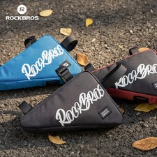 ROCKBROS Bike Frame Bag Triangle Bag Cycling Storage with Side Pocket,0.8L/1.4L