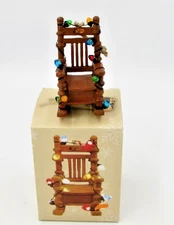 Cracker Barrel Lighted Rocking Chair Christmas Ornament In Box