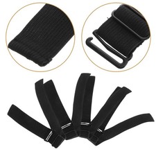 8 Pcs Elastic Bands for Sewing Black Hair Wrap Strips Adjustable Straps