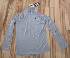 BNWT Under Armour UA Tech 2.0  Zip Boys active top, YXL Loose, GREY, 1363286