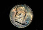 1949 Franklin Half Dollar BU FBL (Full Bell Lines) Toned, Stunning, and Silver