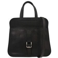 Hermes Black Taurillon Clemence Halzan 31 2way Tote Bag ABT011TD 144806