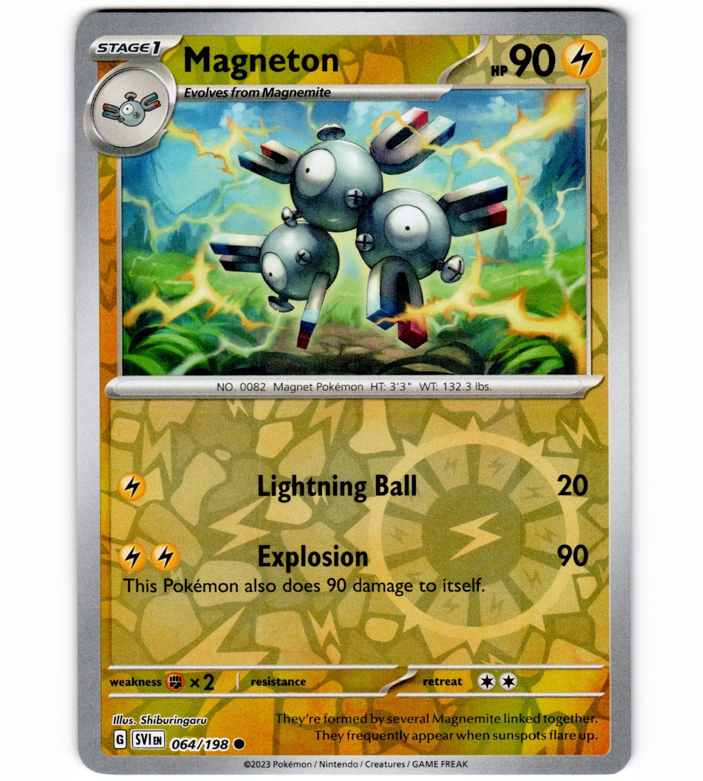 Magneton 064/198 SV01: Scarlet & Violet Base Set Reverse Holo Common Pokemon