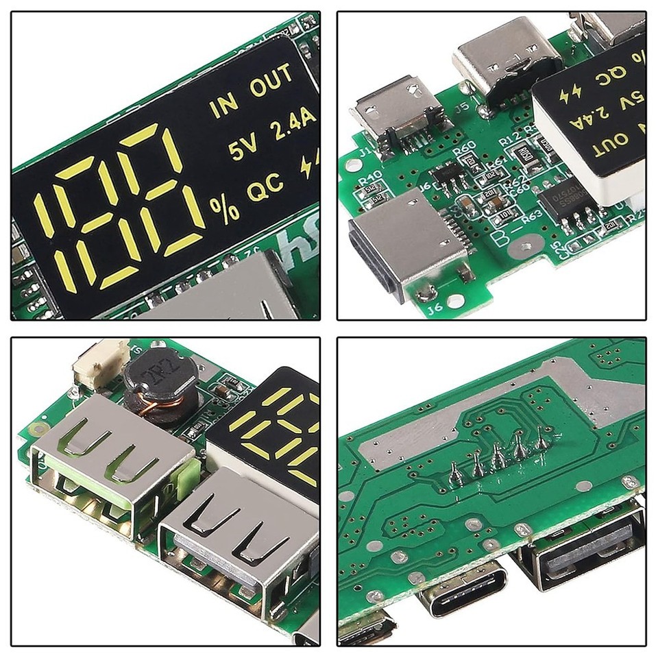 4pcs 18650 Charging Board Dual USB 5V 2.4A Mobile Bank Module 186508386 ...