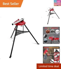 Robust Tripod Pipe Chain Vise Stand - 1/8" to 6" Capacity, Durable Steel Design