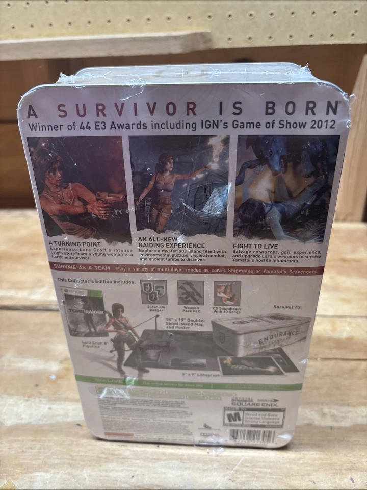 Tomb Raider XBOX 360 Collector's Edition w/Figure - NEW SEALED - Image 2 of 4