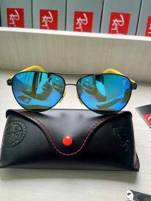 NEW RAY BAN Men's RB8313M Ferrari Blue Lens 3N Lens