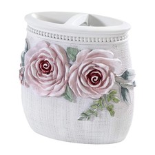 - Toothbrush Holder, Resin Bathroom Accessories, Floral Home Decor Spring Ga...