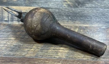 Vintage Plomb Weed Puller Tool Wooden Bulb Handle 9"