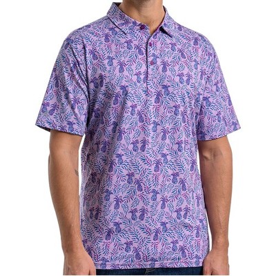 Antigua Golf Ananas Polo Shirt Men s - Moisture Wicking Casual Golf Polo