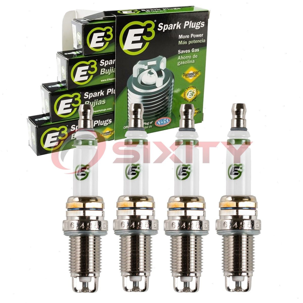 4 pc E3 Spark Plugs for 2007-2012 Dodge Caliber 1.8L 2.0L 2.4L L4 Ignition pa
