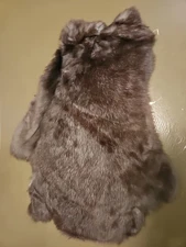 Genuine BLACK RABBIT SKIN FUR LEATHER PELT SOFT HIDE CRAFT GRADE 