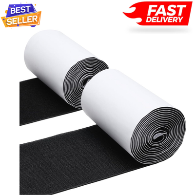 #ad 4.4 Inches x 7 Feet Strong Sticky Back Heavy Duty Hook and Loop Tape Adhesive $19.57