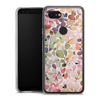 Slim Hülle für Google Pixel 3a Muster Pattern Eukalyptus