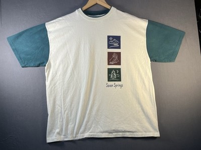 Vintage LA Sportswear Seven Springs Ski Resort T Shirt XXL Single Stitch USA