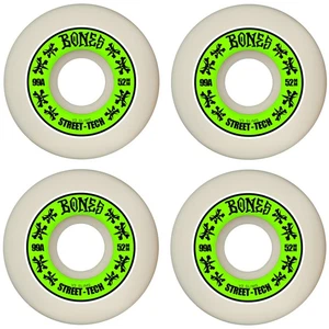Bones Skateboard Wheels 52mm STF V3 Slims 99A White