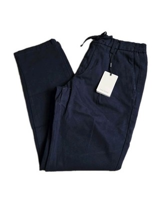 Dan John Herren Marine Stretch Jersey Kordelzug Hose Größe IT 50/UK 32R UVP £50