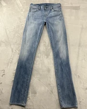 Citizen Of Humanity Jean Women 26 Blue Wash Ava Straight Leg Mid-Rise Whisker