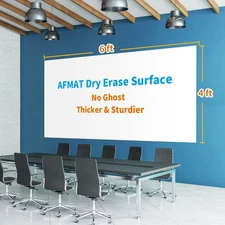 Dry Erase Board Paper, 6'x4' White Sticker, Large Stick on Whiteboard