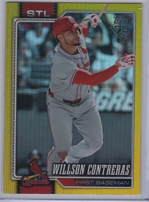 2026 Topps #180 Willson Contreras Yellow Rainbow Foil #/399