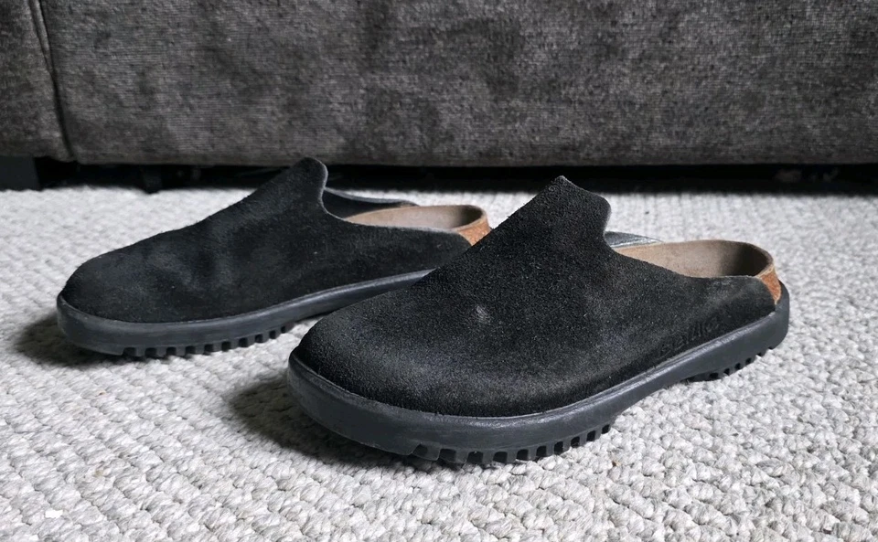 Zapatilla Betula Birkenstock House Boston zueco de gamuza negro para mujer talla 5 5,5 Foto 2 de 4
