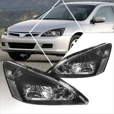 For 2003-2007 Honda Accord 2/4DR Headlights Headlamps Pair 03-07