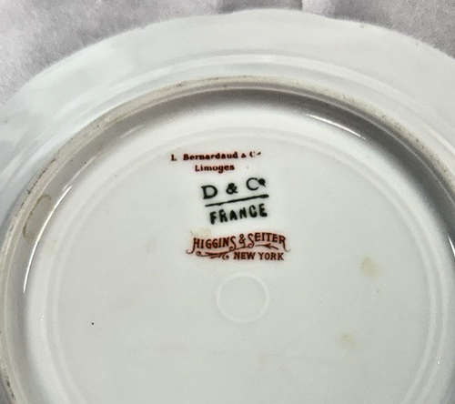 Antique Higgins and Seiter D&C Limoges 6 1/4" Dessert Plate Set of 3 France - Picture 8 of 8