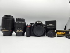 [MINT / 4k shots] Nikon D3200 DSLR Camera + 2Lenses(18-55/55-200) From Japan