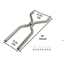 Pypes Performance HVA10 Universal H-Pipe Crossover 2.5" Exhaust Kit