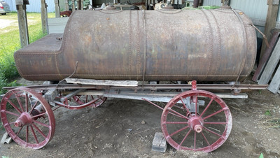 Antique Horse-Drawn Gasoline Delivery Wagon Needs Work