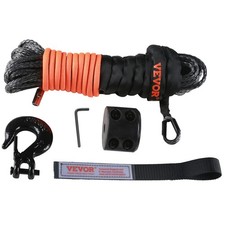 Vevor Synthetic Winch Rope Winch Line Cable 14 X 50 10000 Lbs For Atv Utv