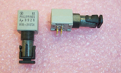 QTY (2) HFBR-2416TCK HP FIBER OPTIC RECEIVER 125 MHz ST HOUSED HFBR2416 