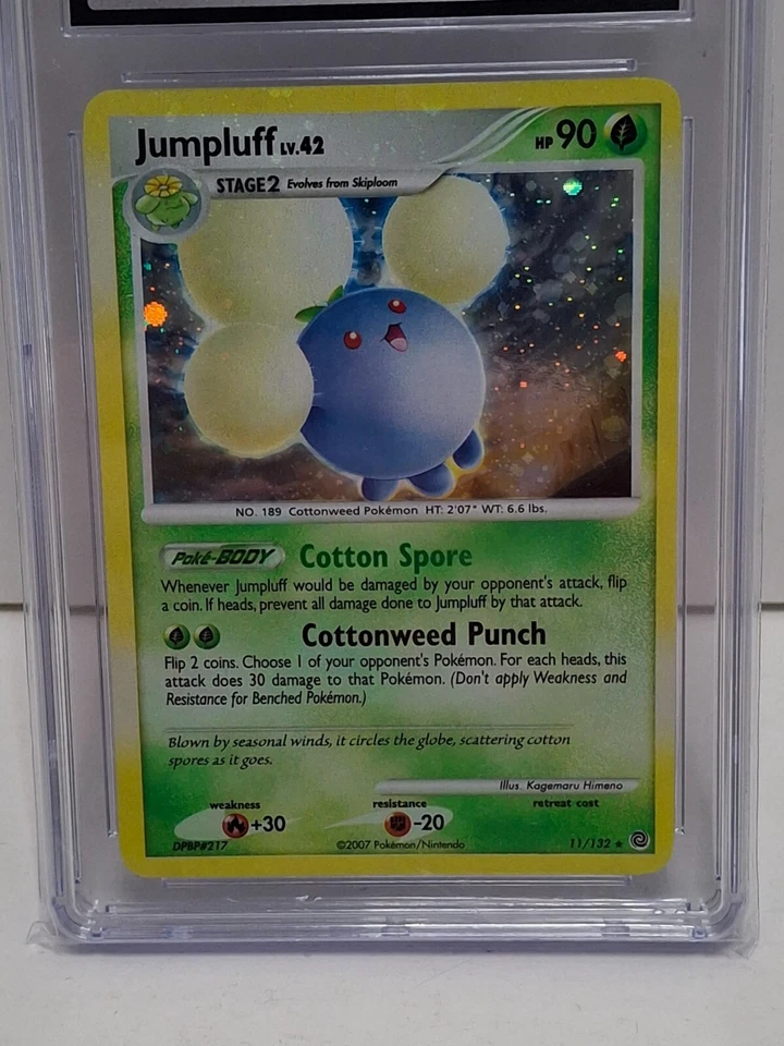 Pokémon Jumpluff 11/132 2007 Secret Wonders Rare Holo CGC 8 Holo Bleed 2 swirl's - Image 2 of 4