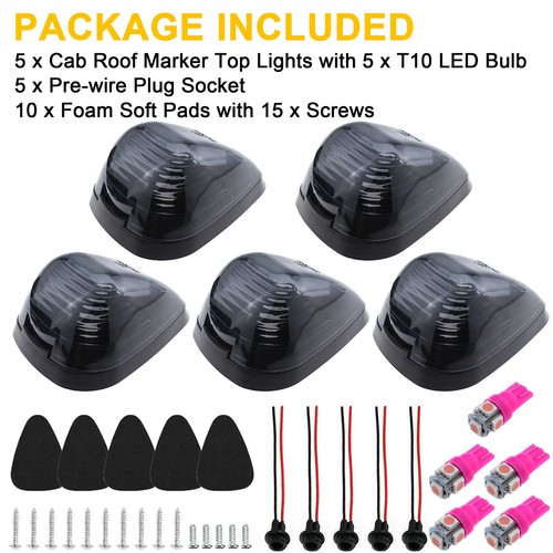 5X Amber LED Cab Roof Marker Lights Set for Ford F250 F350 F450 Super Duty 99-16 - Picture 81 of 189