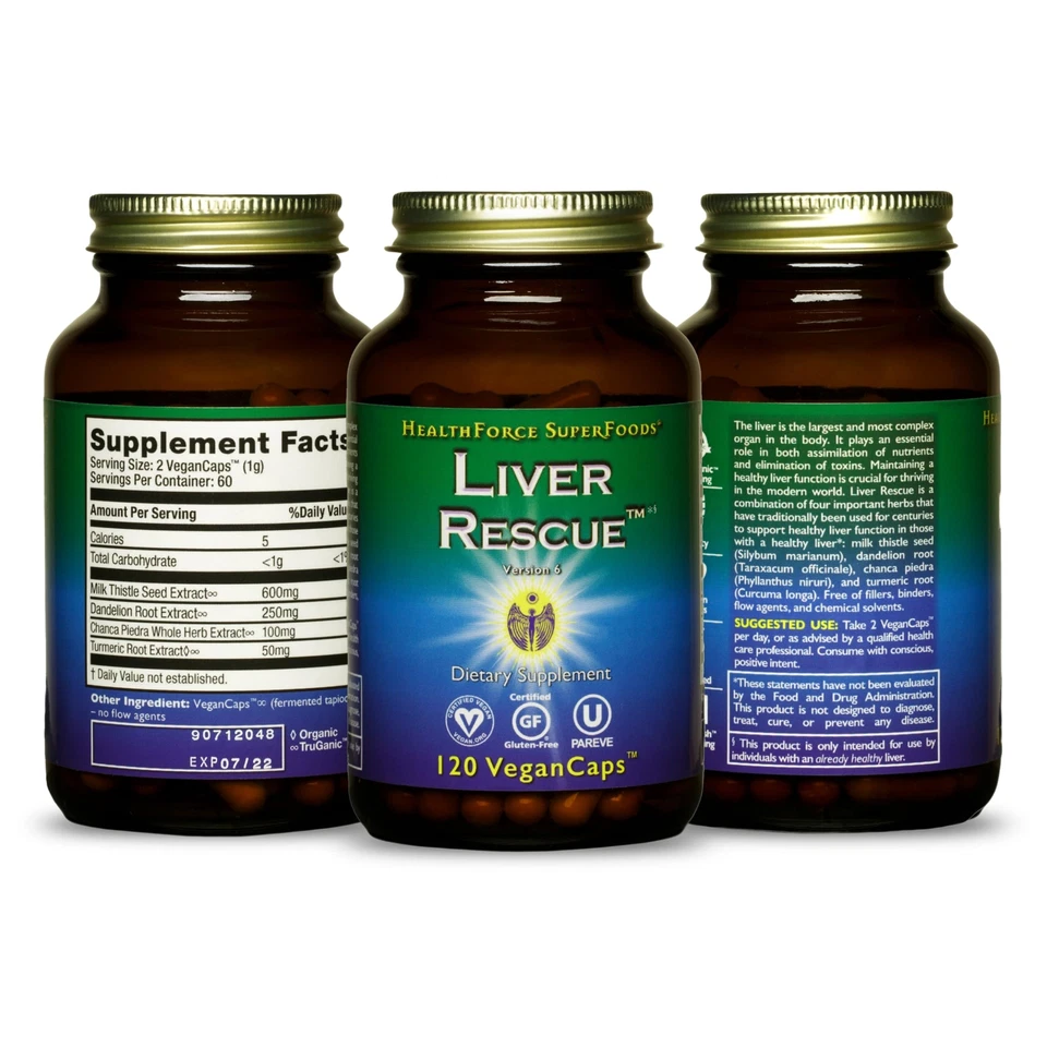 Rescate hepático + Fórmula de movimiento intestinal 120 cápsulas veganas + Scram 150 cápsulas veganas Foto 3 de 4