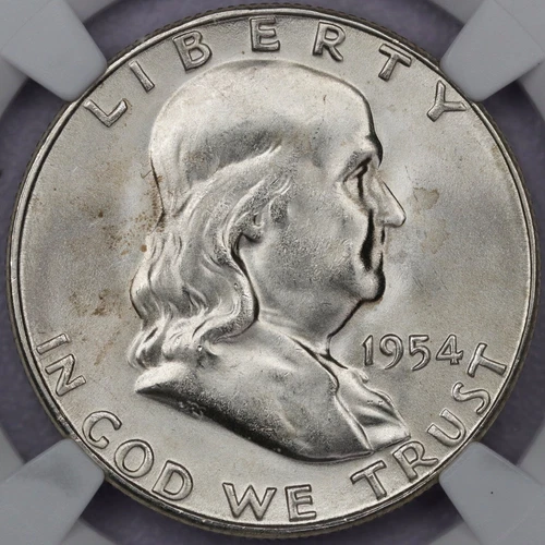 1954-S 50c Franklin Half Dollar - NGC MS 65