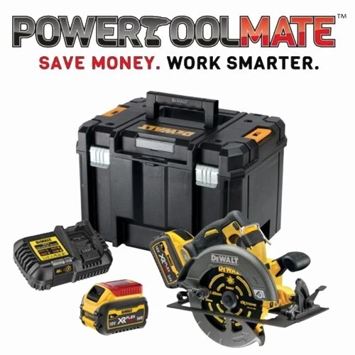 DeWalt DCS578T2 54V XR FLEXVOLT High Power 190mm Circular Saw Kit