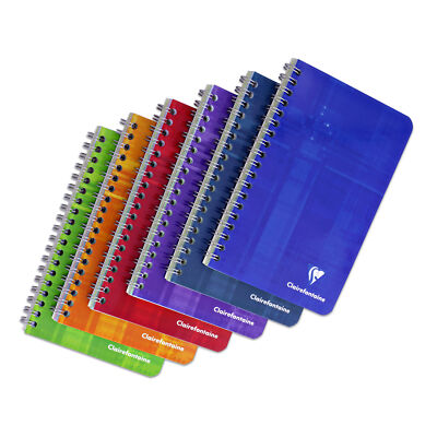 Clairefontaine Wirebound Graph Notebook Colored with 8 tabs - 4.25 x 6.75 NEW