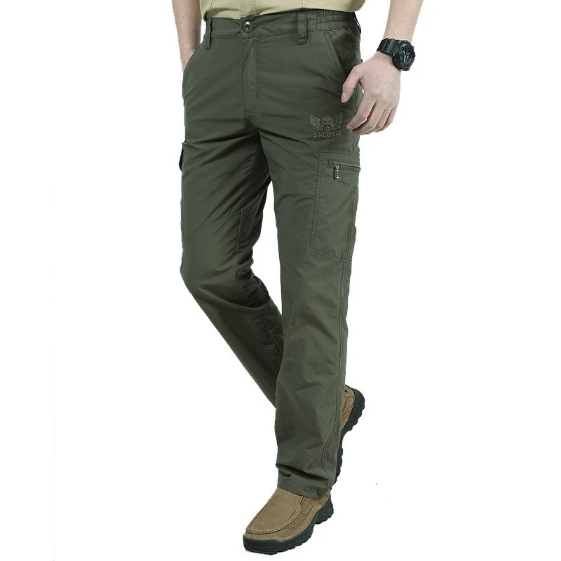 Pantalones Cargo para hombre, pantalones militares sueltos con