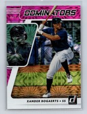 2021 Donruss #DOM13 Dominators Pink Fireworks Xander Bogaerts Boston Red Sox
