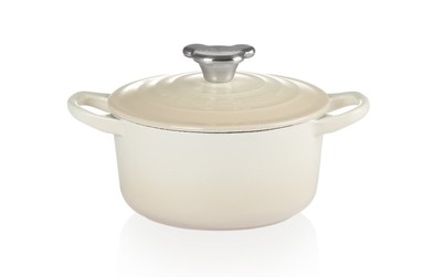 Le Creuset Baby Cocotte Rond Pot Bear Knob 14cm Meringue from JAPAN New
